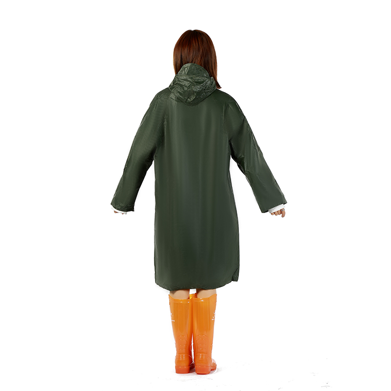 男女通用PVC长大衣户外防水长大衣细节图