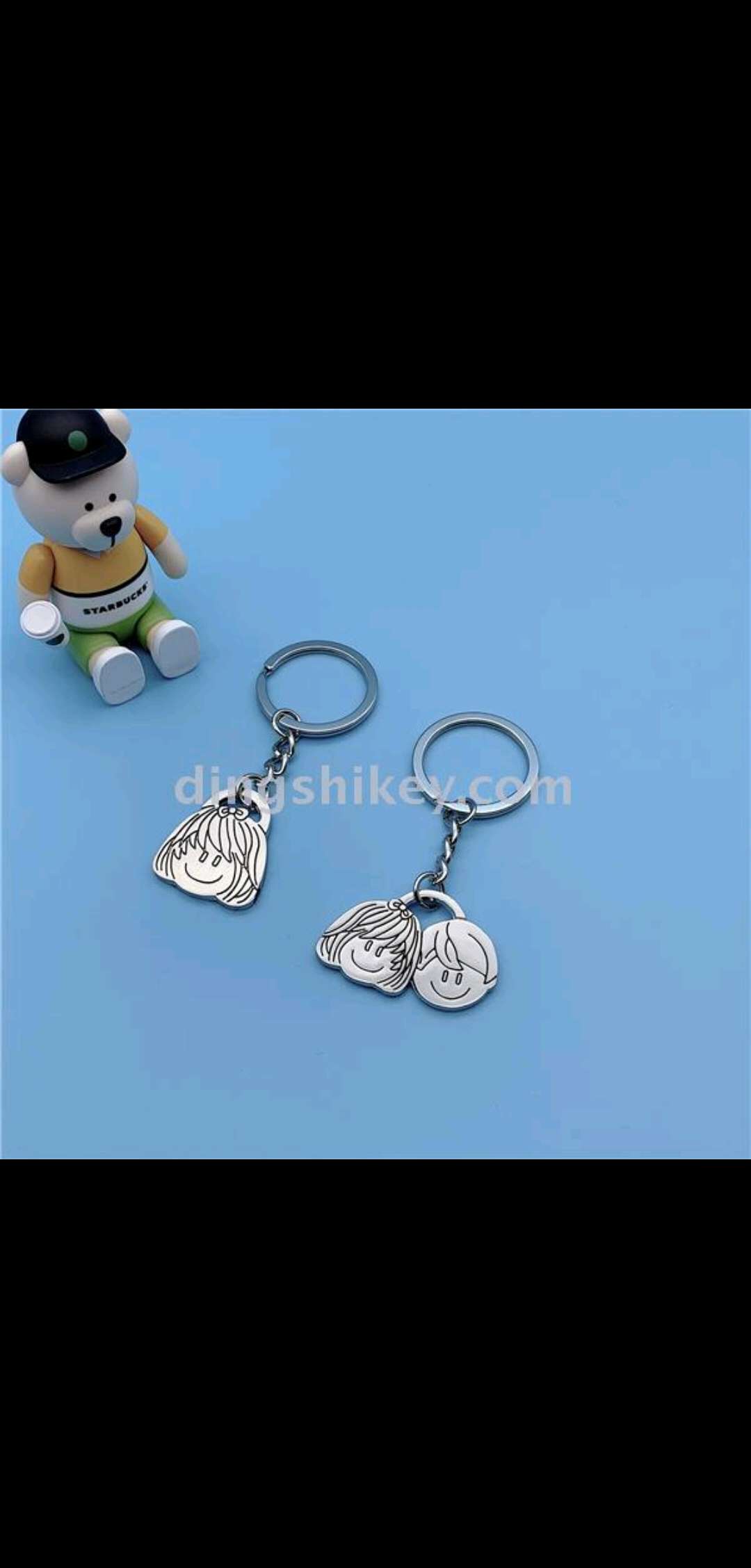Zinc alloy little Angel keychain details Picture