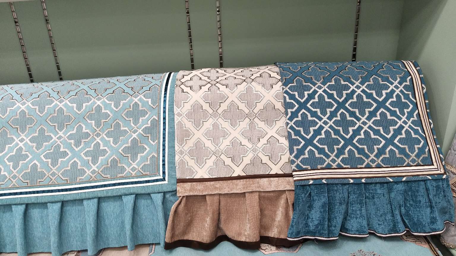 菱形格沙发垫产品图