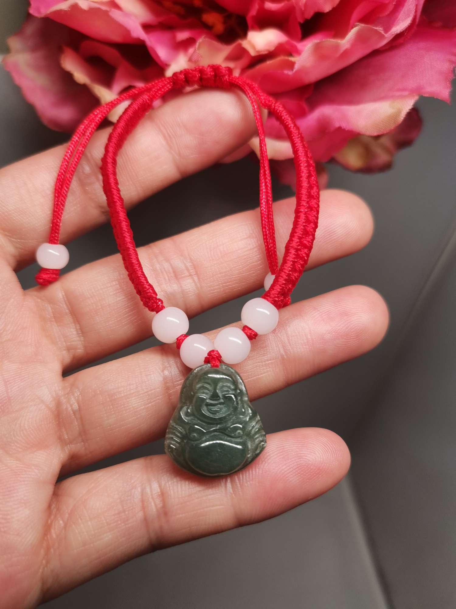 Burma jade jade. Oil jade Buddha bracelet thumbnail