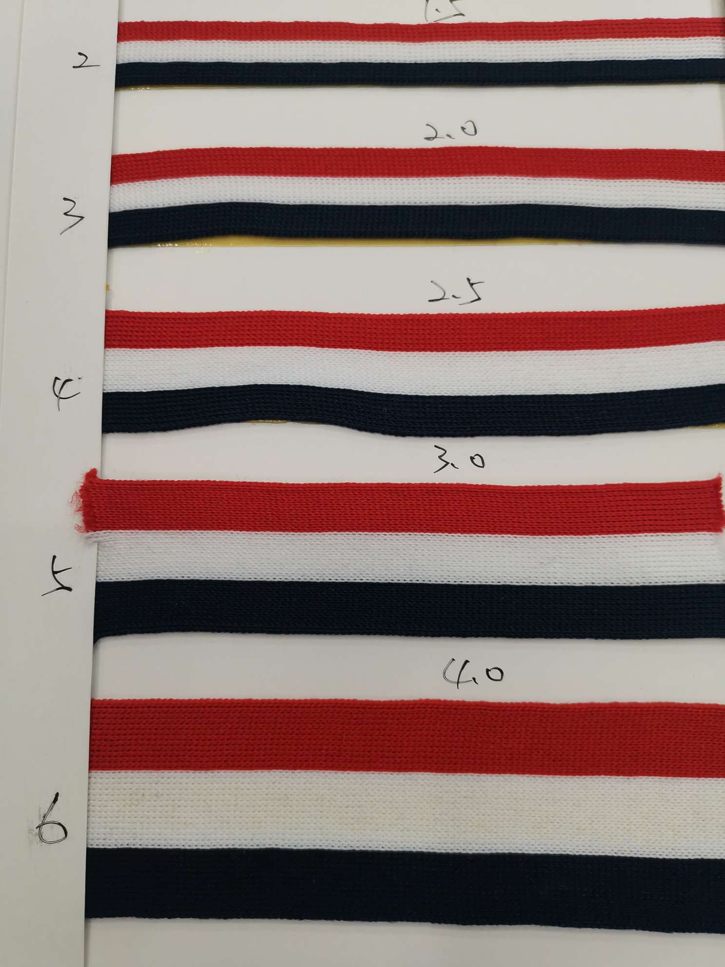 各尺寸红白蓝针织带裤子侧边条鞋包饰品帽子装饰详情图1