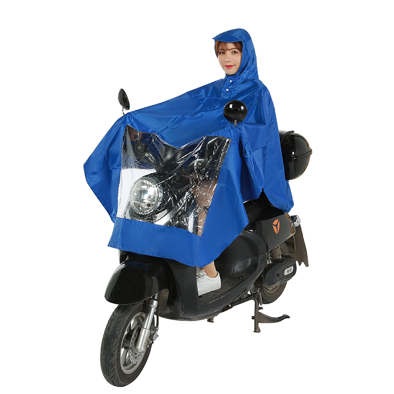 摩托车电瓶车单人男女通用牛津布雨披雨衣图