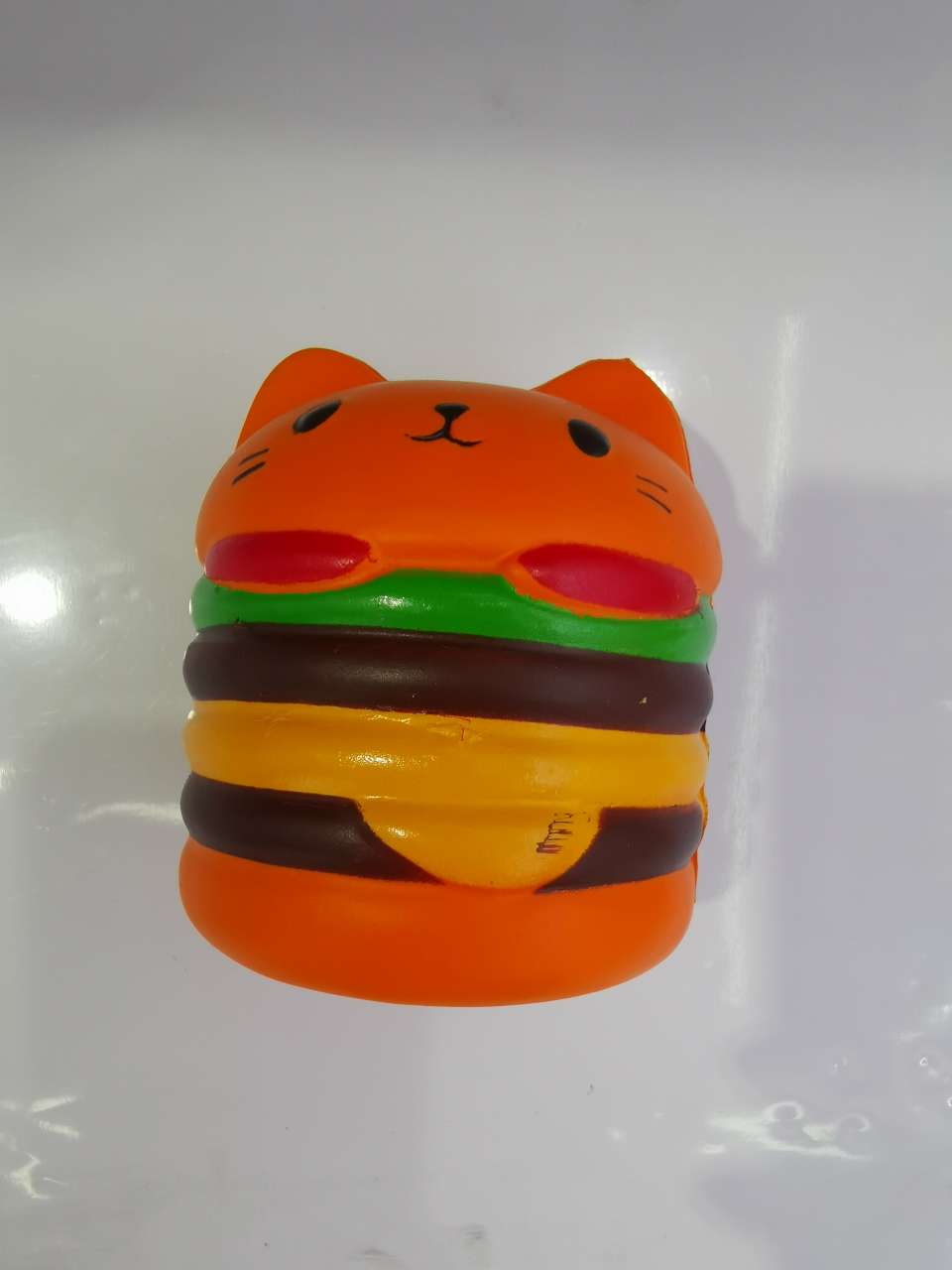 PU慢回弹减压汉堡猫玩具