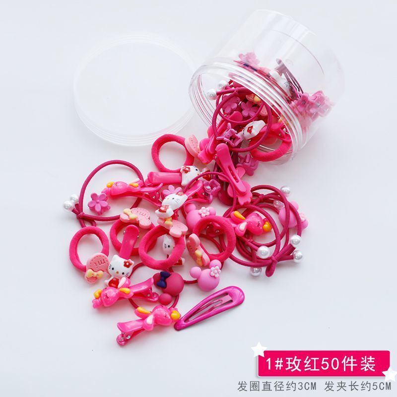 Korean children's hair accessories, hair ties, hair rubber bands, cute cartoon rubber rings, hair accessories, hair bands, hair clips, hair bands for girls Application Scenario