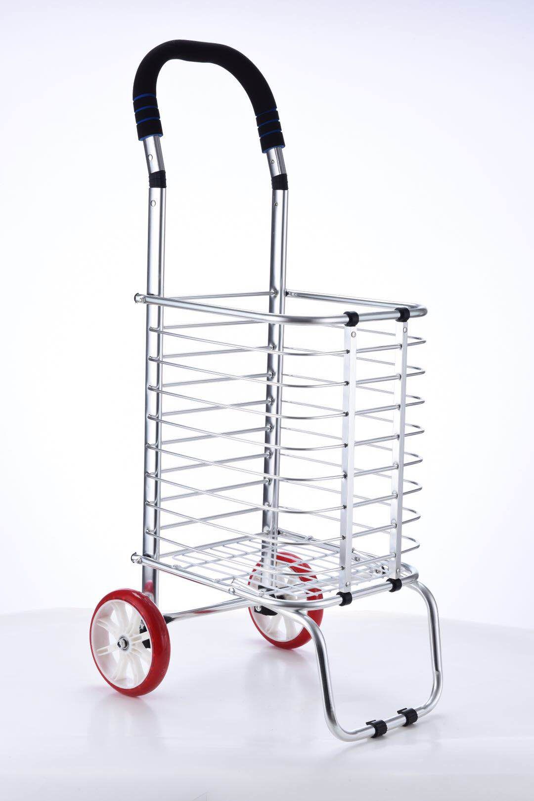 Aluminum alloy shopping cart folding shopping cart multi-function cart 2 wheel vegetable cart thumbnail