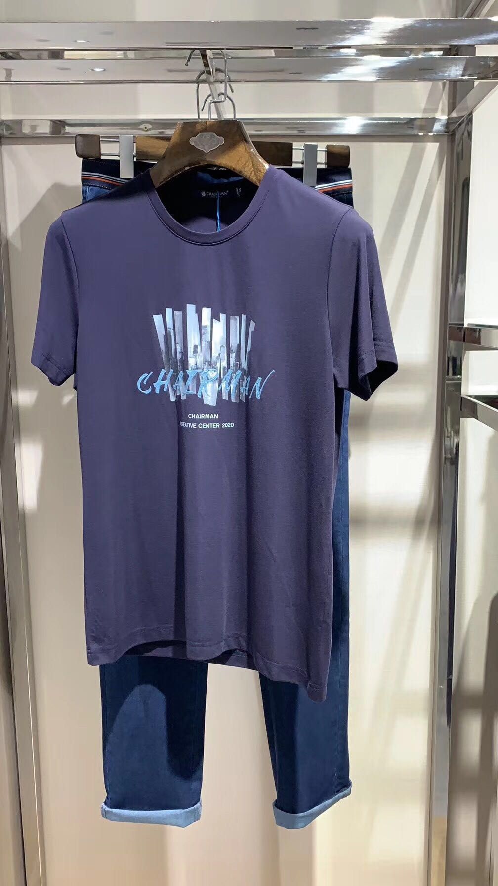 Cotton T shirt men's summer fashion new T fall short sleeves thumbnail