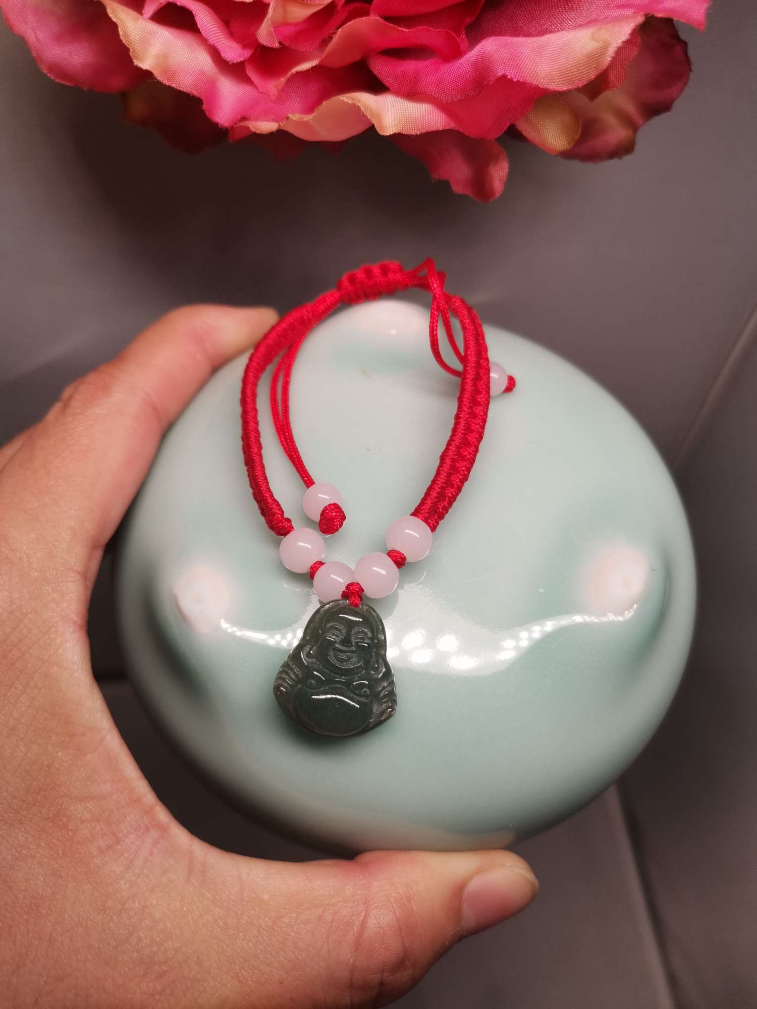 Myanmar jade jade. Aceite jade buddha pulsera Item Picture