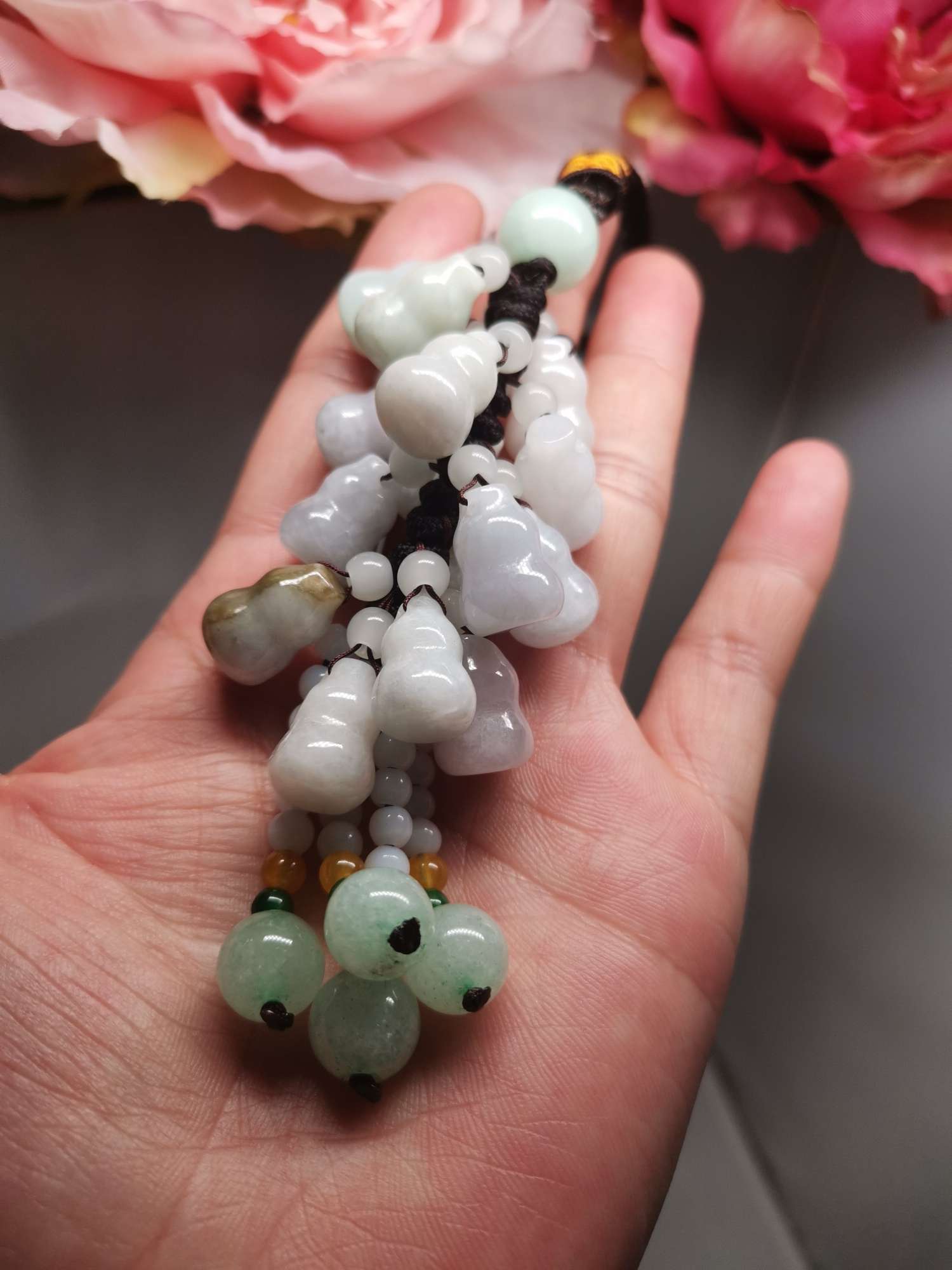 Burmese jadeite. Peace and good fortune pendant