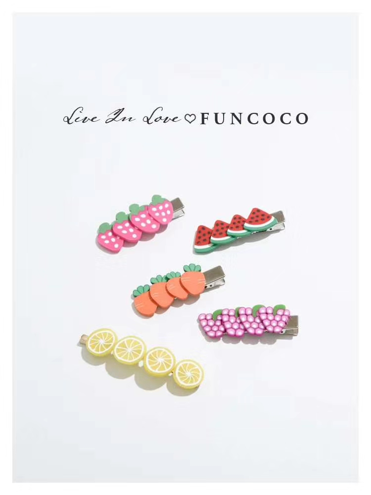 bb clip, Instagram popular hair clip, Korean fruit edge clip headwear, children's hair clip, straight clip, bangs clip headwear Specification image