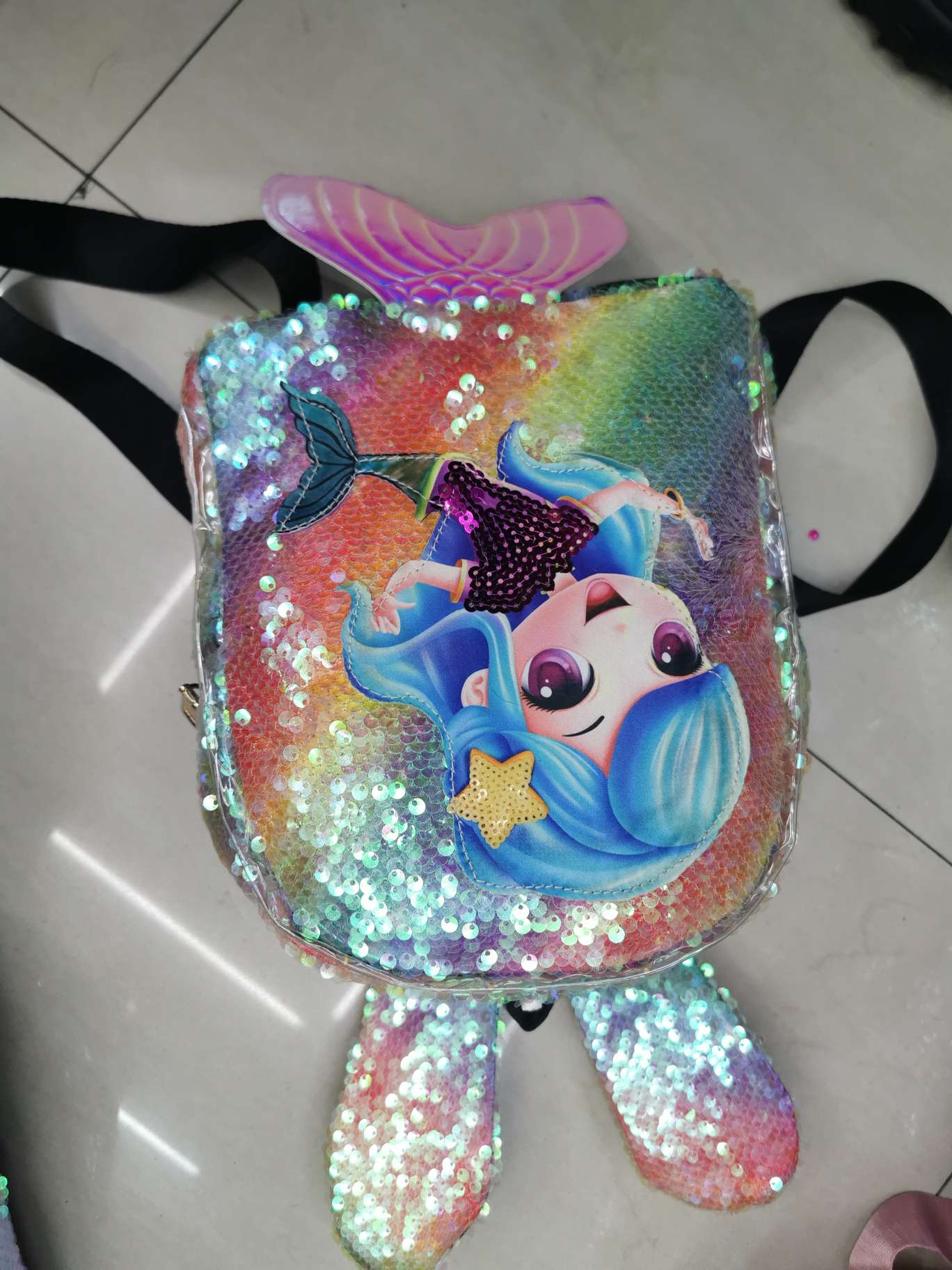 Colorful sequined mermaid bag