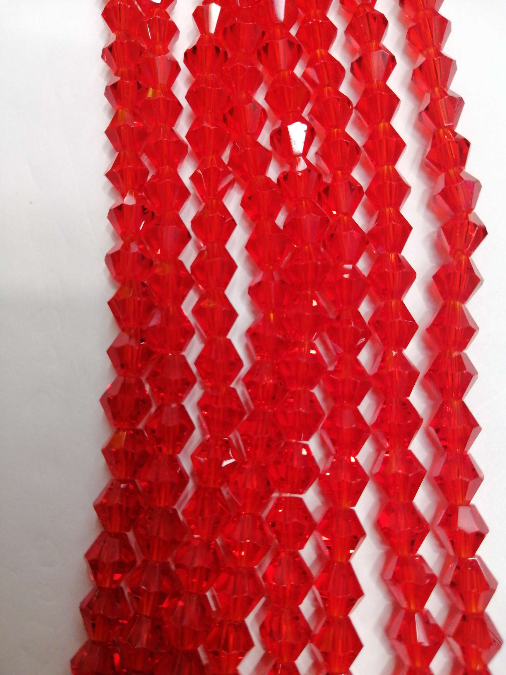 red crystal beads