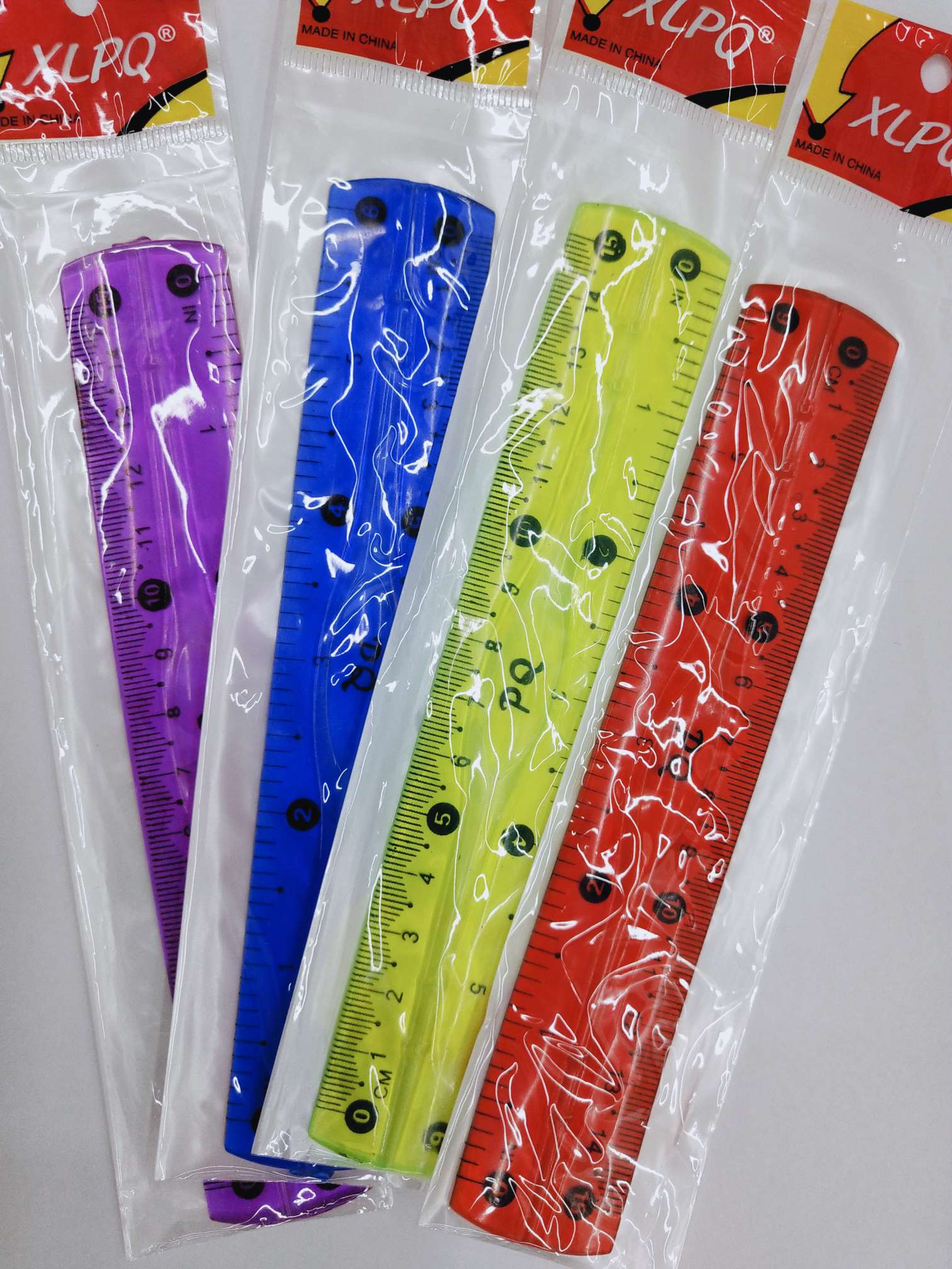 1011 15公分尺子测量工具学生用品软尺硬尺方便携带尺子套装