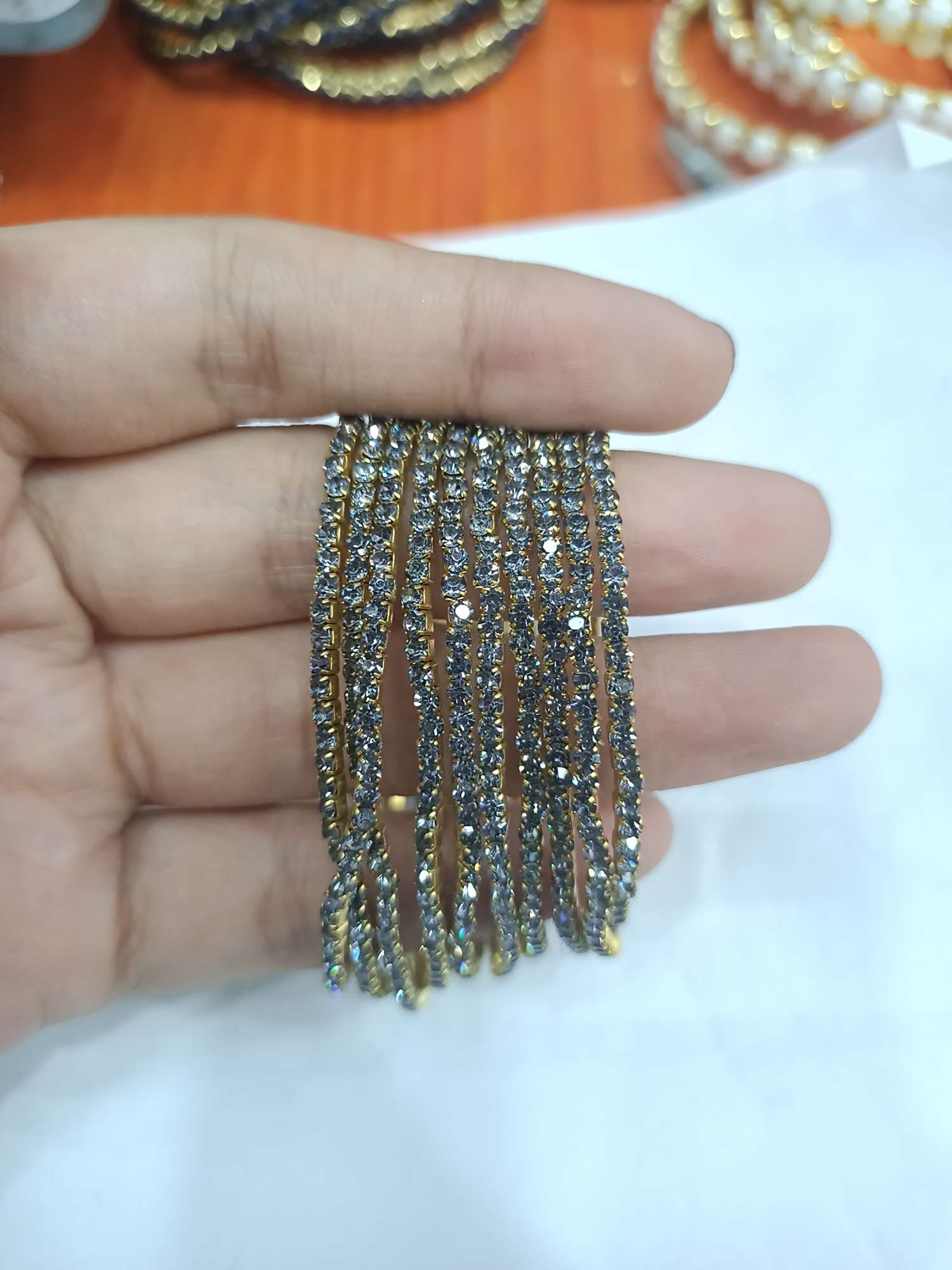 2mm transparent lime drill bracelet thumbnail