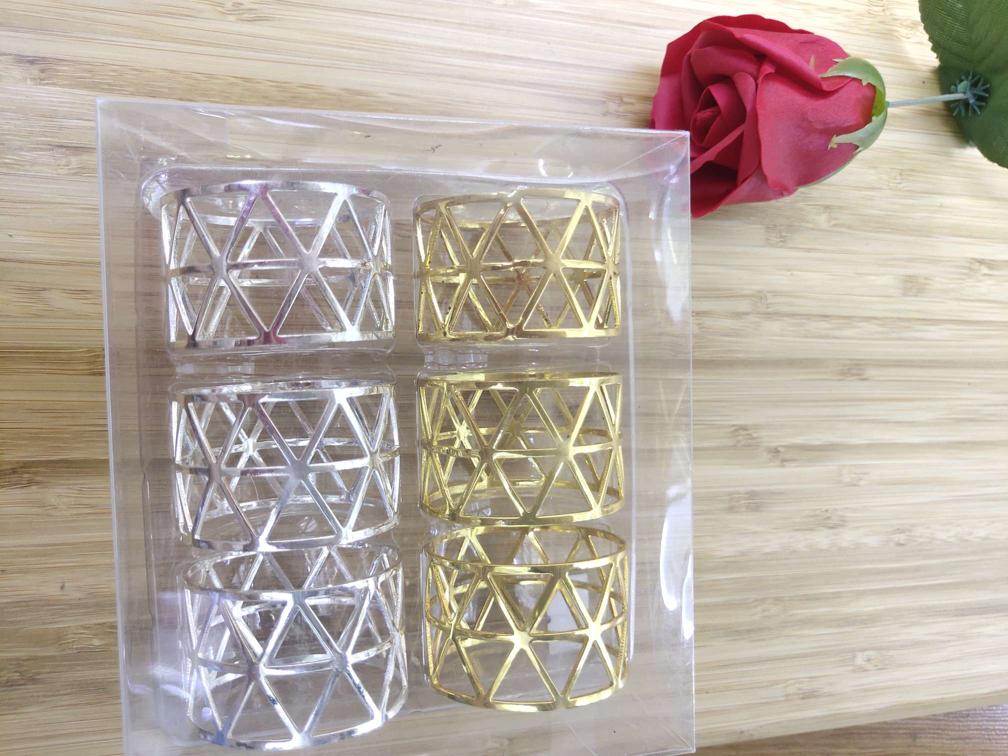 源头工厂 厂家直销新创意 金属电镀餐巾环产品图