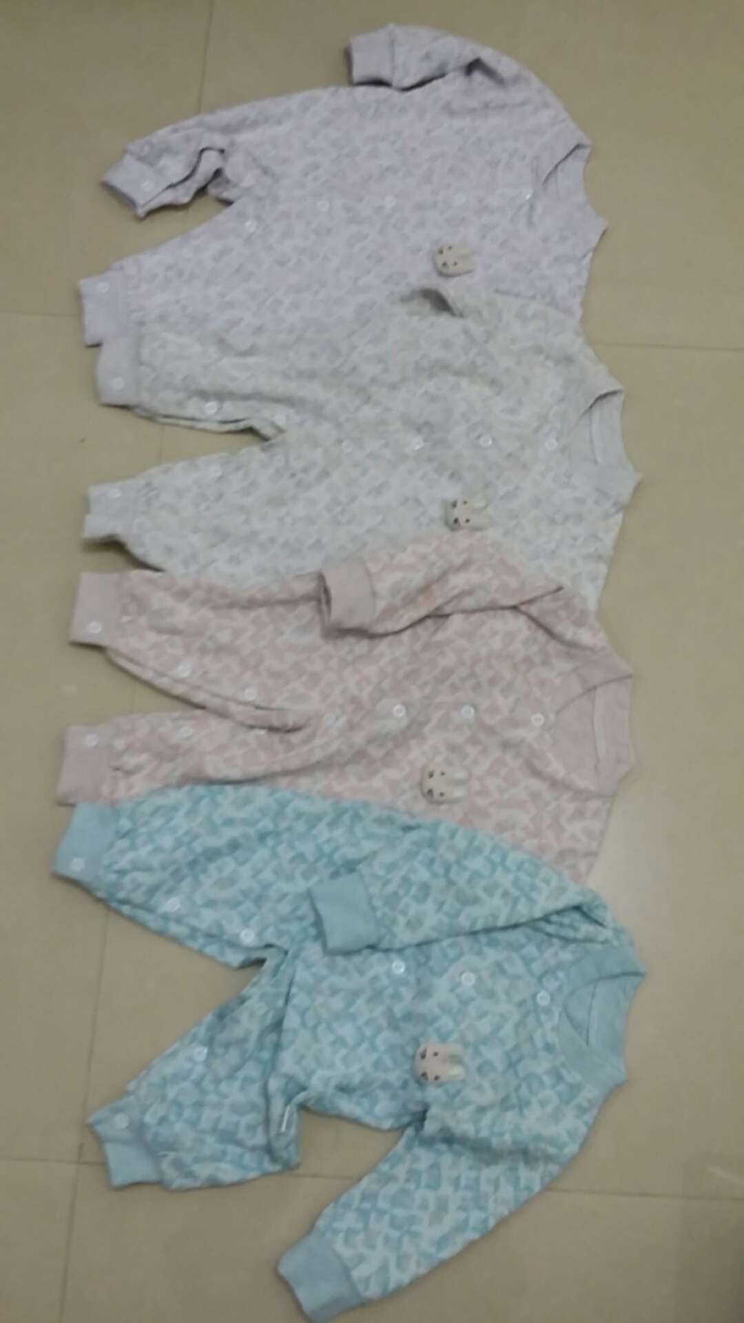 全棉提花连体衣小花款