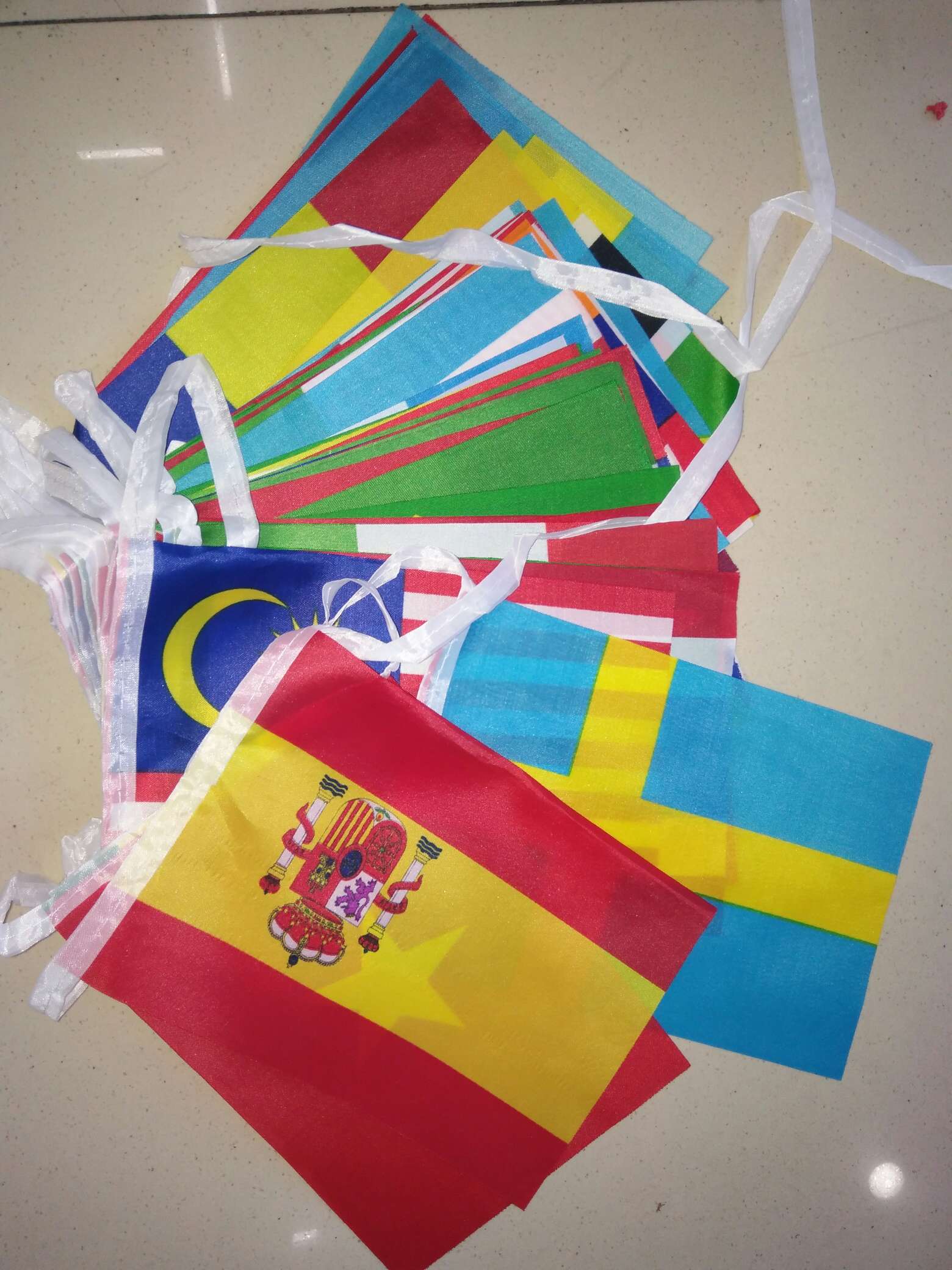 32国串旗世界杯万国旗串旗小彩旗世界各国国旗酒吧店面装饰吊旗细节图