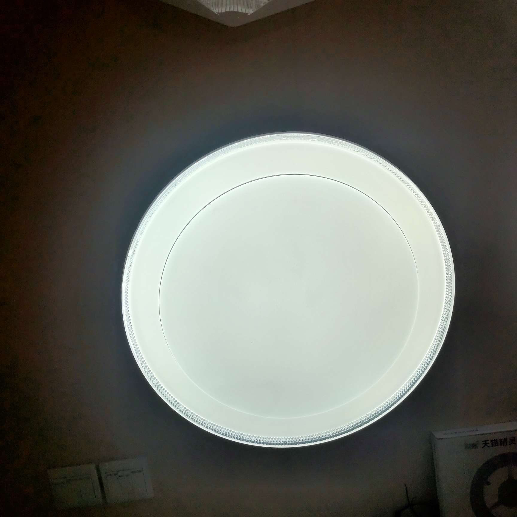 Modern and simple internet-famous bedroom ceiling lamp led room lamp, Nordic warm and romantic living room lamp, double-layer three-color variable light LED ceiling lamp undefined