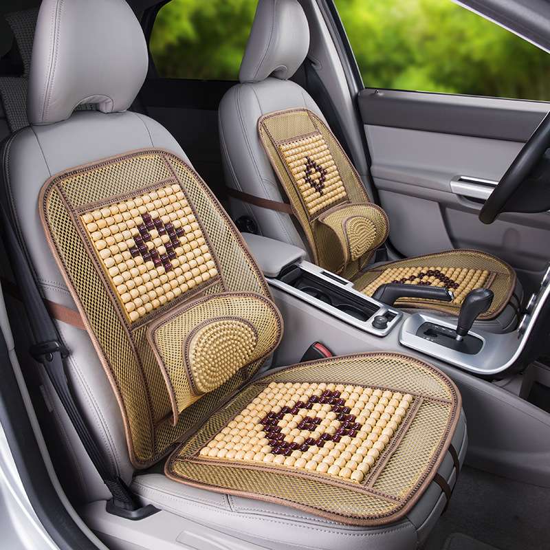 Car wood bead seat cushion, all-season universal car seat cushion, car seat cushion, health waist cushion full figure