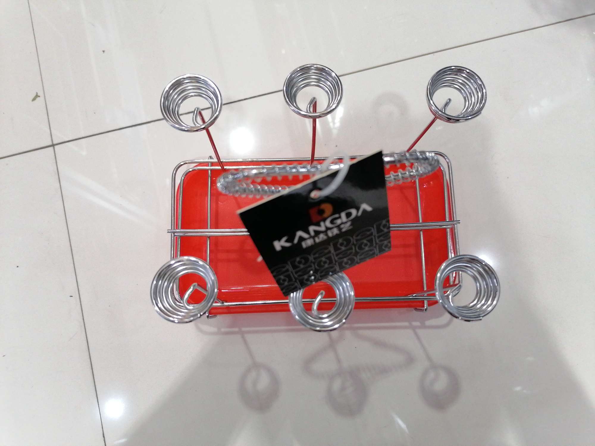 方形六杯架细节图