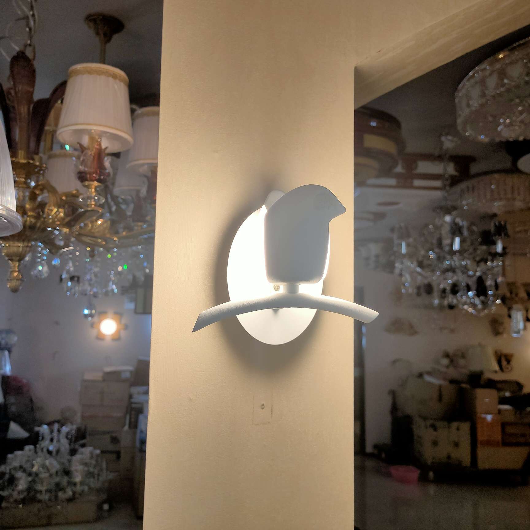 小鸟壁灯户外壁灯防水欧式复古阳台庭院灯美式过道楼梯室外LED背景墙图