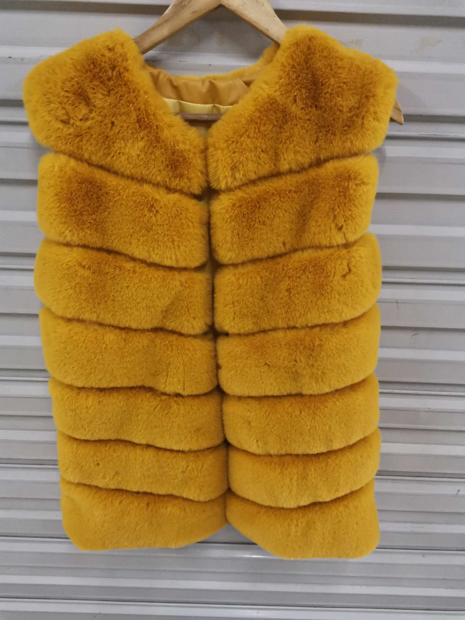 Imitation Fur Vest Autumn-Winter New Thick Coat Imitation Rex Rabbit Fur Vest Furry Korean Version Seven Patchwork Specification drawing