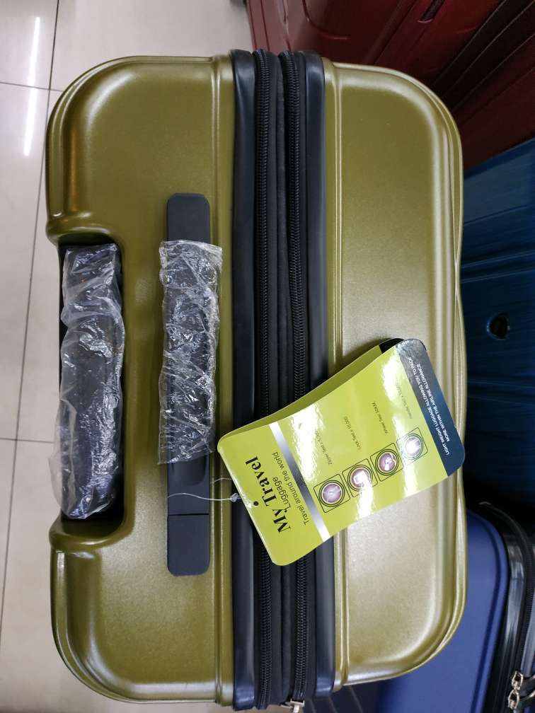 h279 PC material trolley case three-piece set, 20-24-28 inch customs-locked universal wheels details Picture