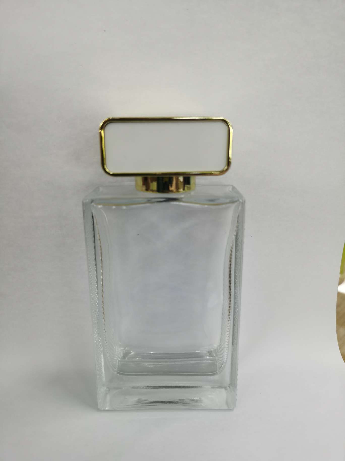 Square bottle of classic clear glass perfume thumbnail