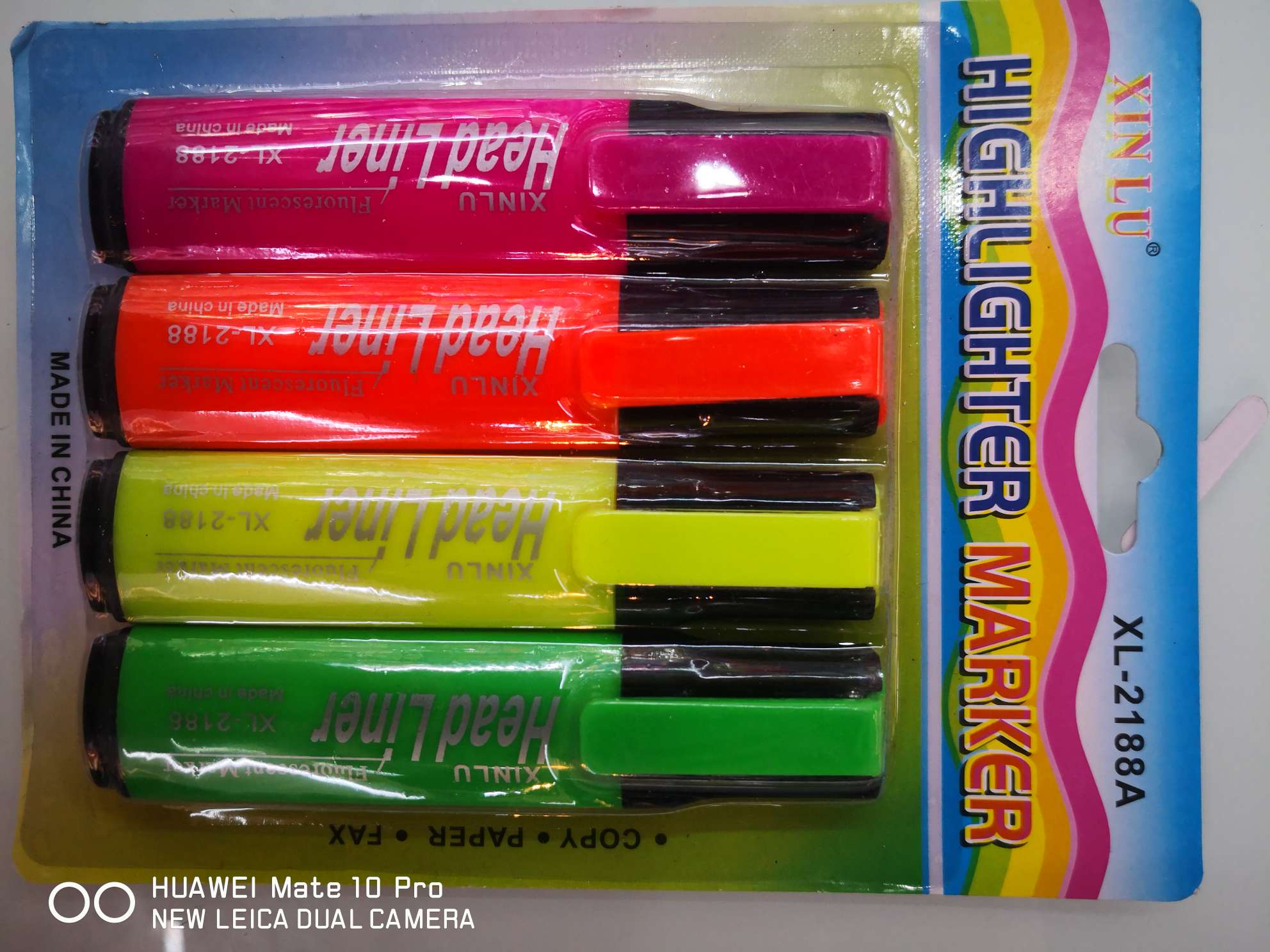 Xl-2188a black case - 4 highlighters