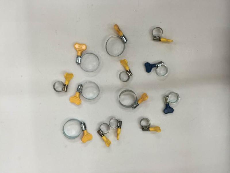 Pipe buckle Clamp firmware Gas pipe hose hose tightener Retainer shrinkable pipe buckle Specification drawing
