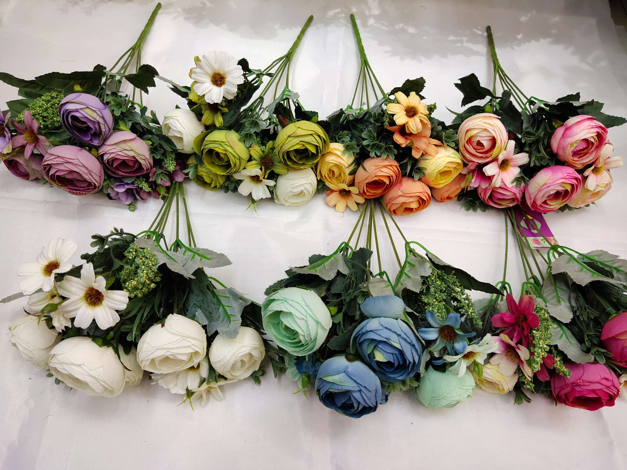 Artificial silk flowers