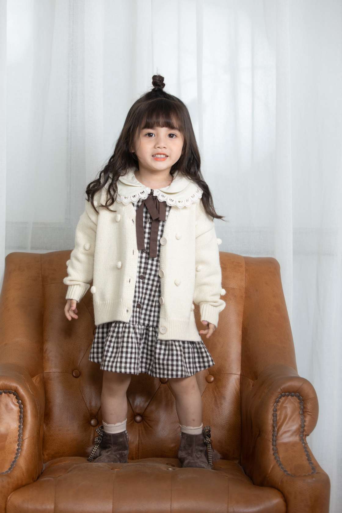 Miguo 6101 Wool cardigan details Picture