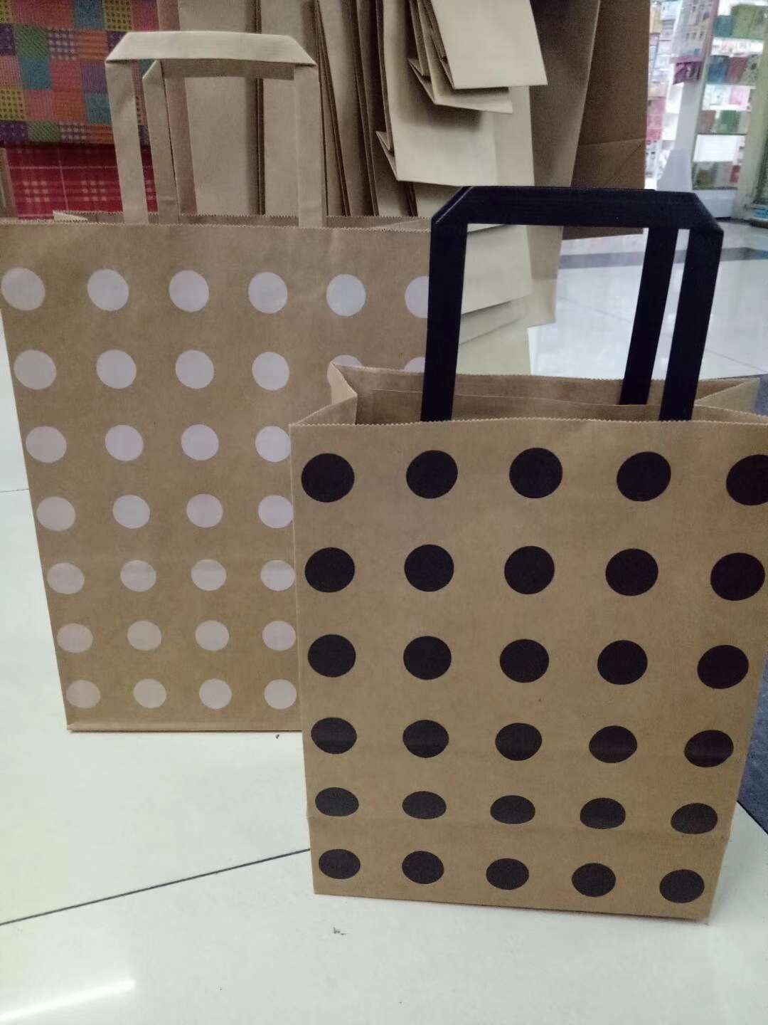 编纸绳印花牛皮纸袋细节图