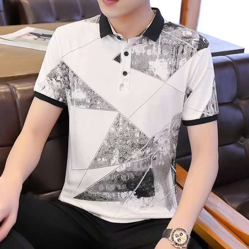 2809#青少年T恤POLO衫。白底实物图