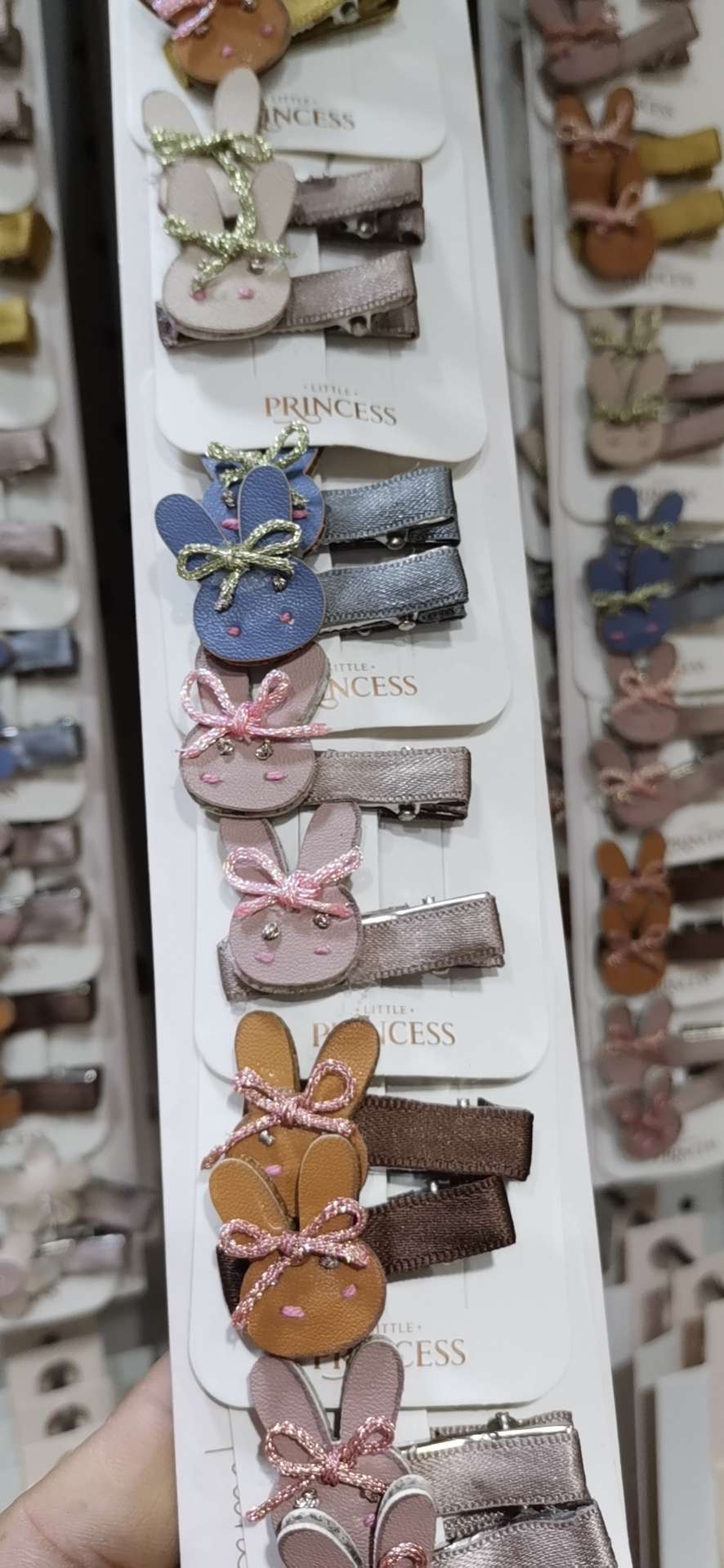 Children's hot new cloth rabbit ears leather duck clip thumbnail