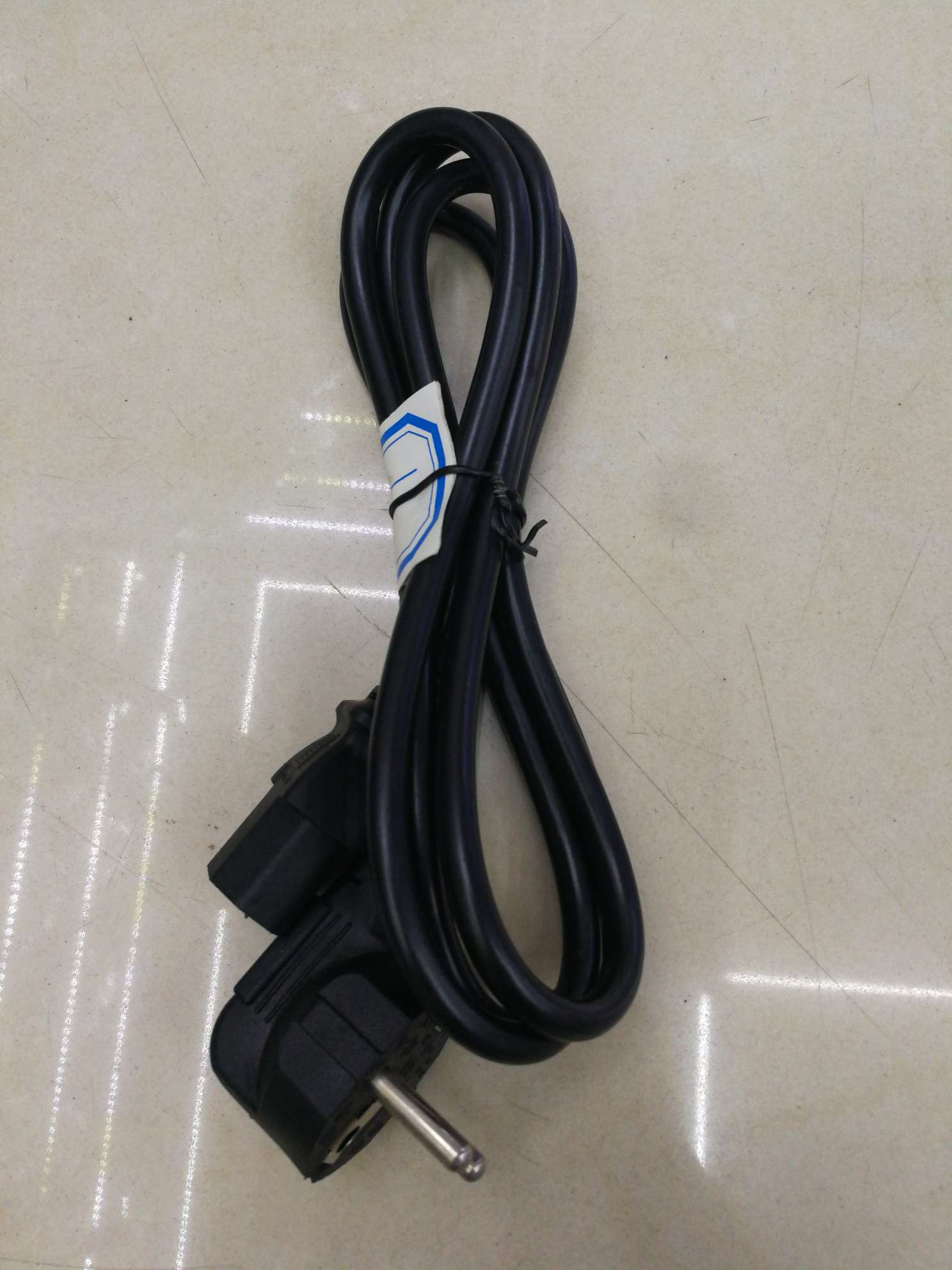 Large European standard power cord full figure