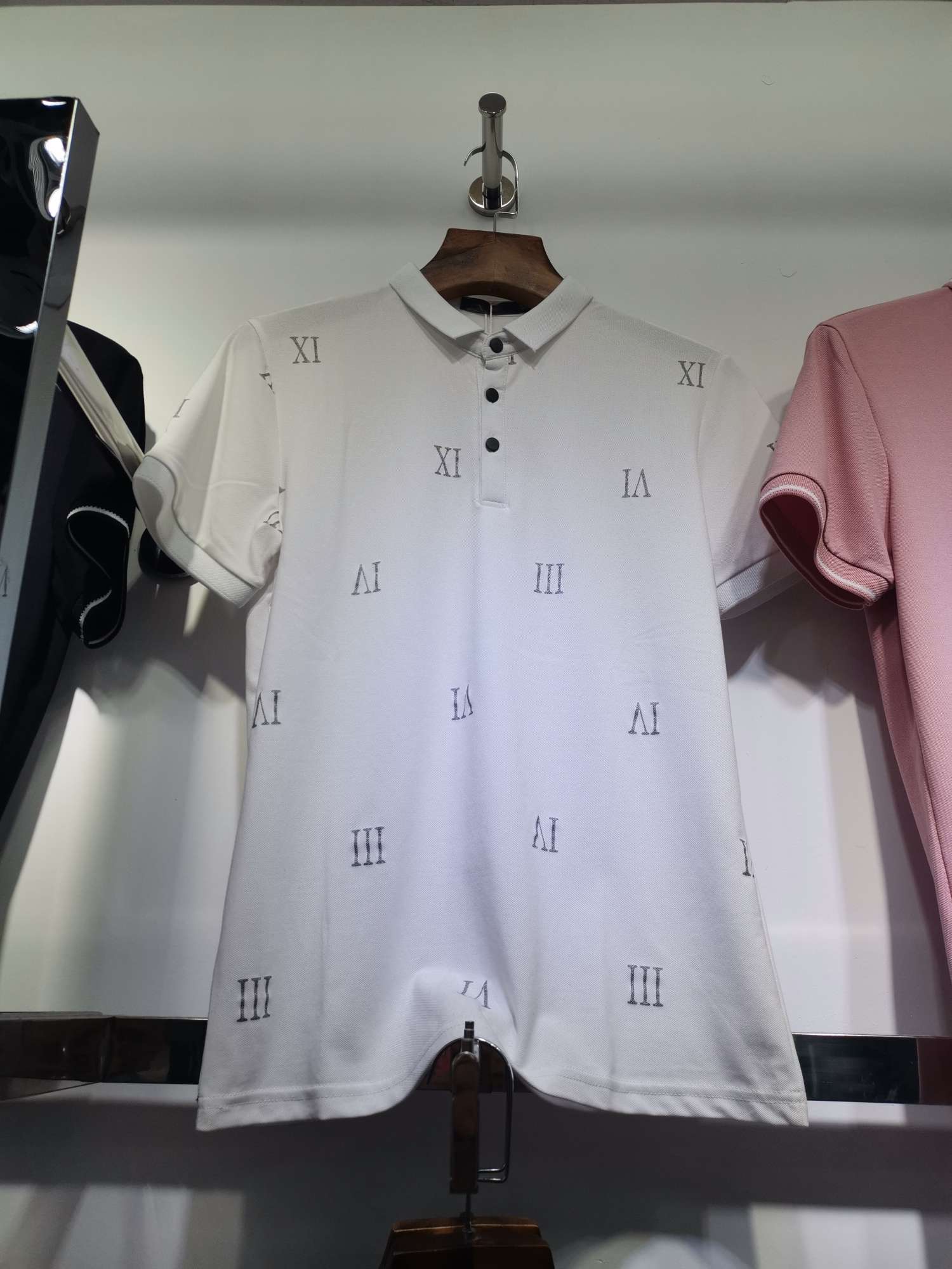 纯棉T恤男小翻领POLO衫