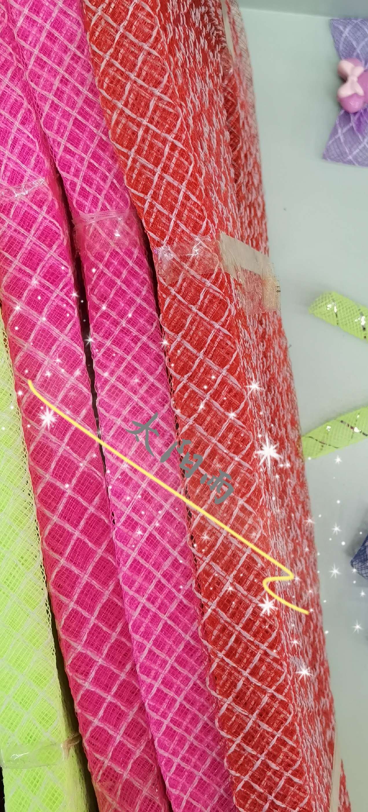 Elastic yarn net fishbone fishing net pipe handicraft fittings Specification drawing