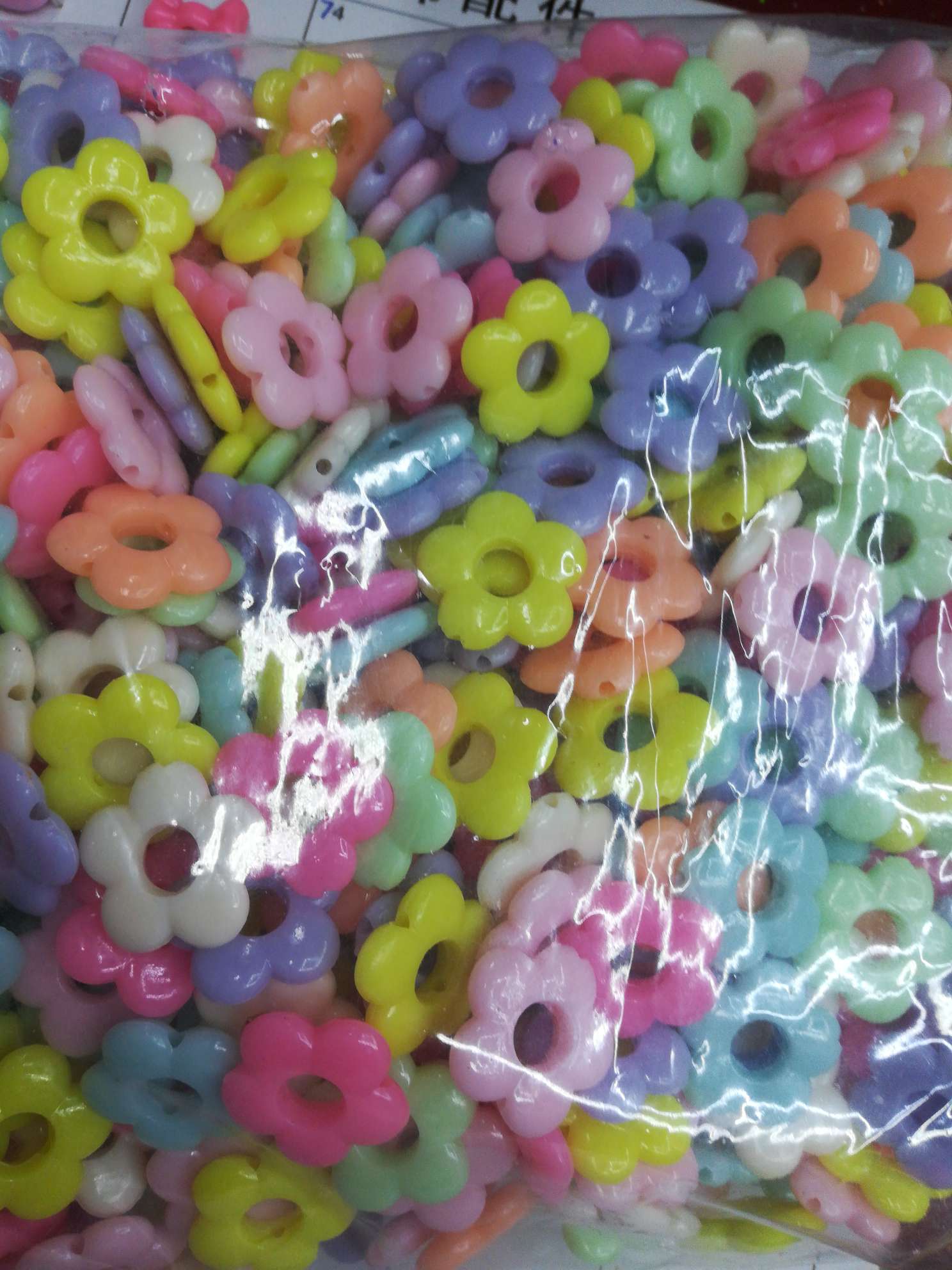 YF16 acrylic round beads solid color candy beads loose beads diy children's bracelet bead material details Picture