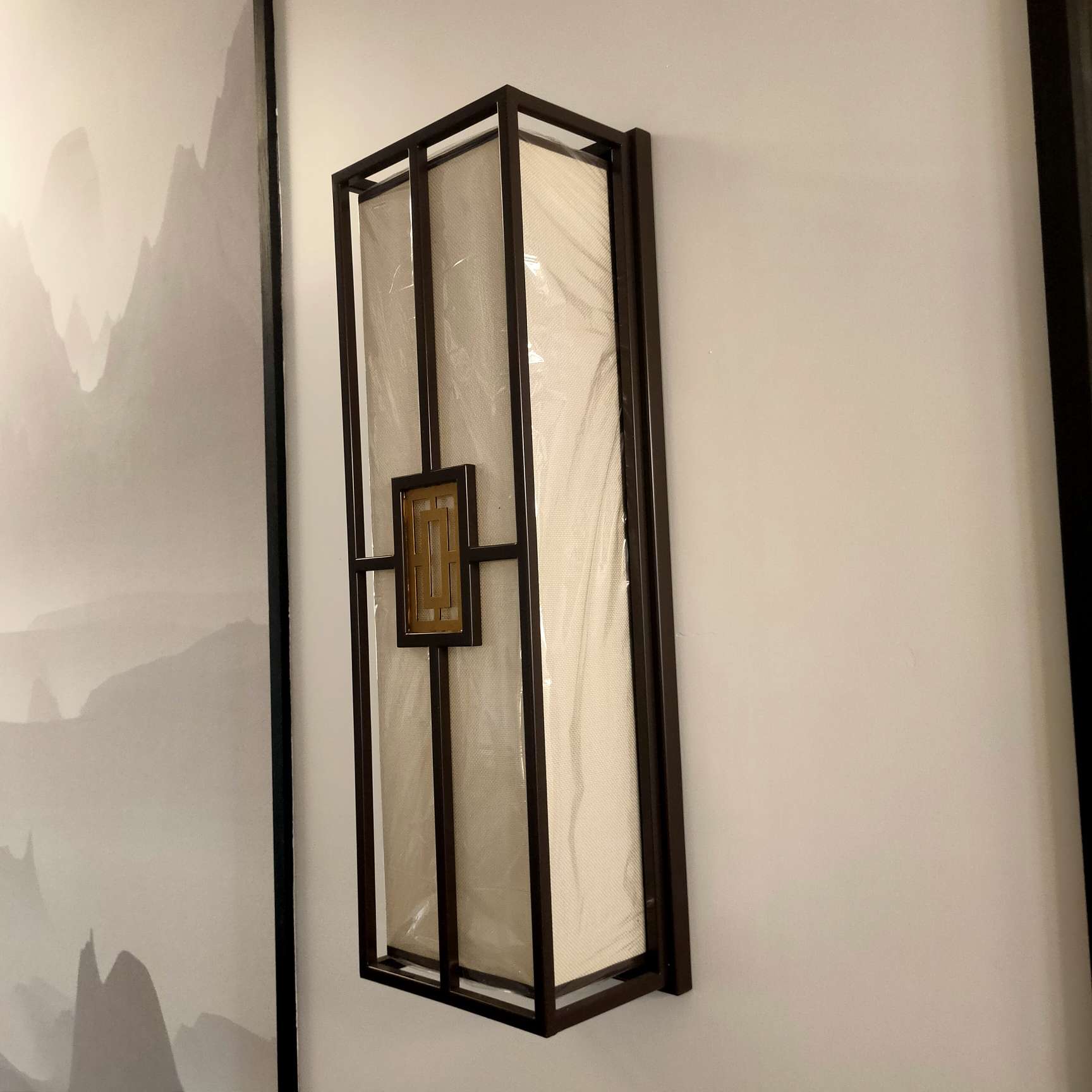 Outdoor wall lamps, waterproof, European retro style, balcony and courtyard lamps, corridor and staircase outdoor double-head wall lamps, LED large rectangular wall lamps Item Picture
