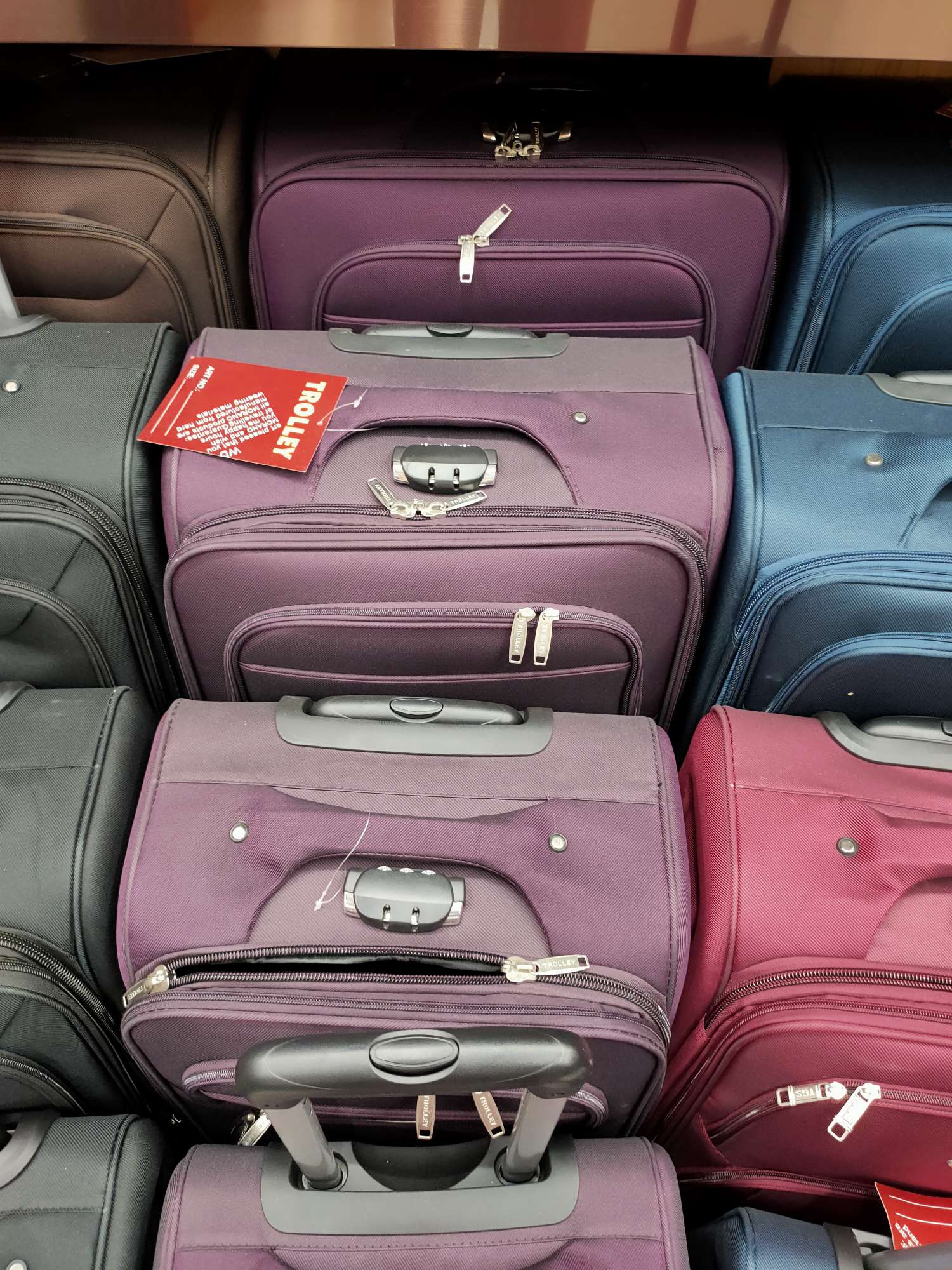 旅行箱紫色四件套细节图