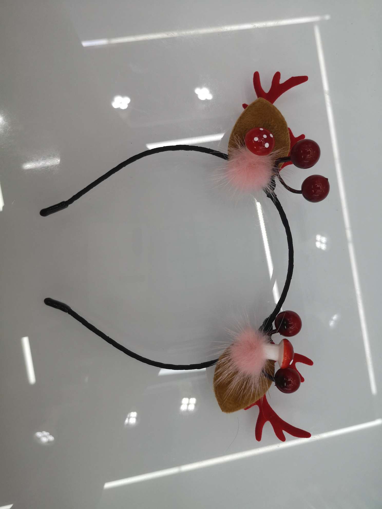 New flocking antlers, Christmas gifts, antler headbands, antler hair clips, antler imitation antlers details Picture