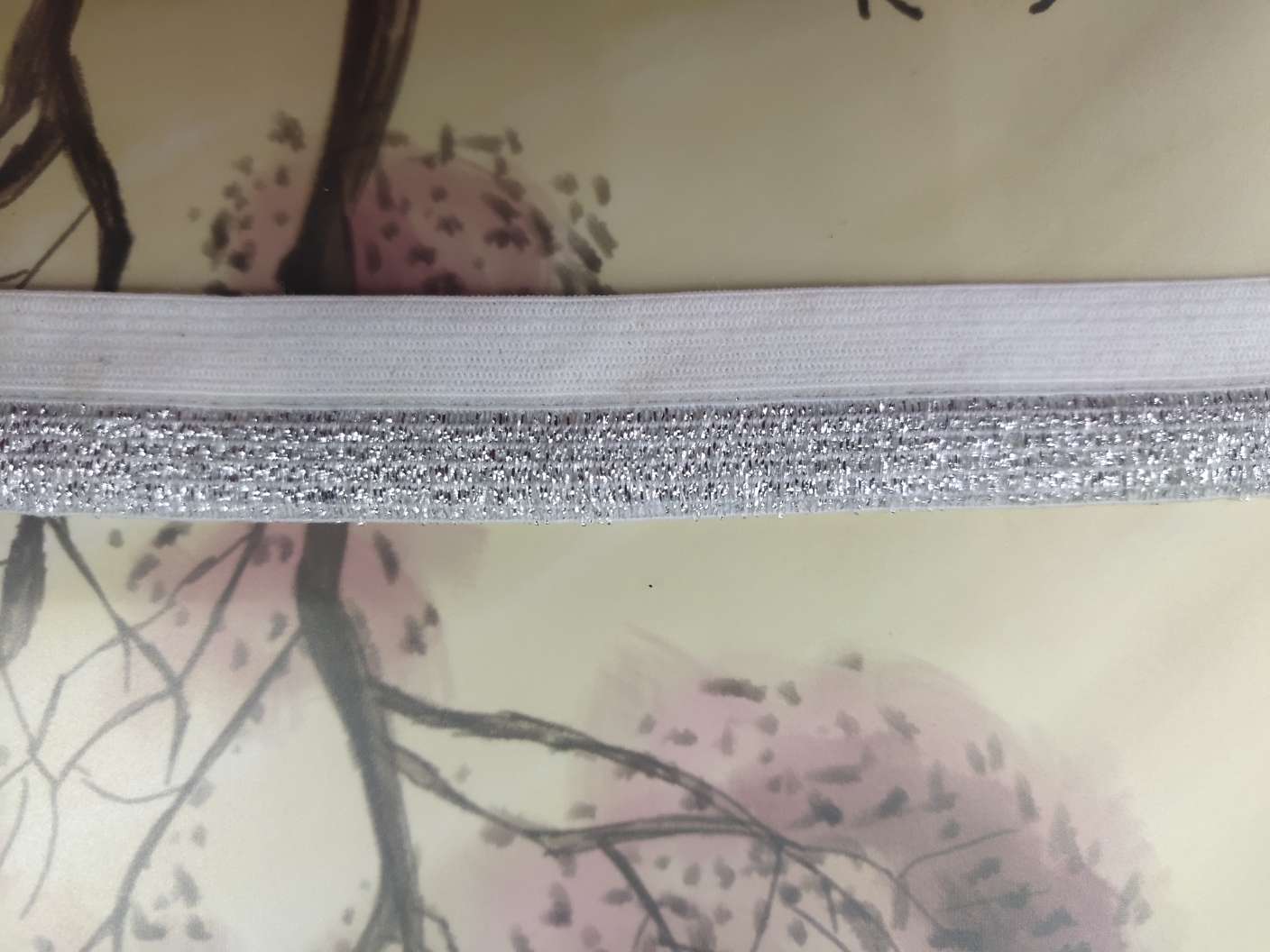 针织松紧带；氨纶松紧带；银丝松紧带。细节图