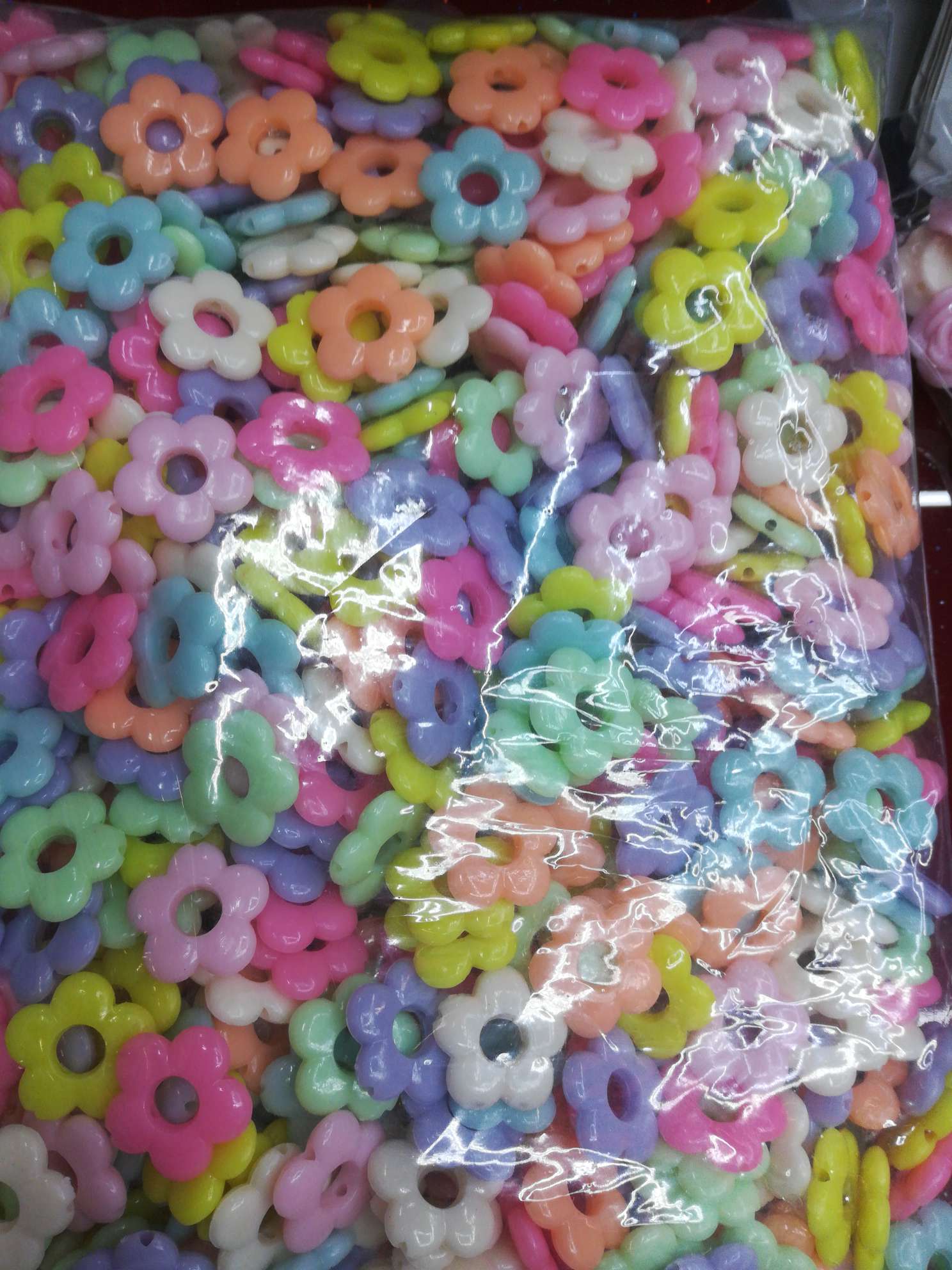 YF16 acrylic round beads solid color candy beads loose beads diy children's bracelet bead material Specification image
