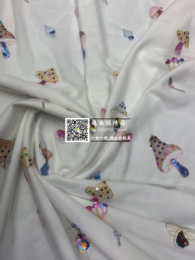 Factory direct sales of new sequins, sequins, embroidery, mesh, lace fabric, edge fabric and embroidery fabric Application Scenario