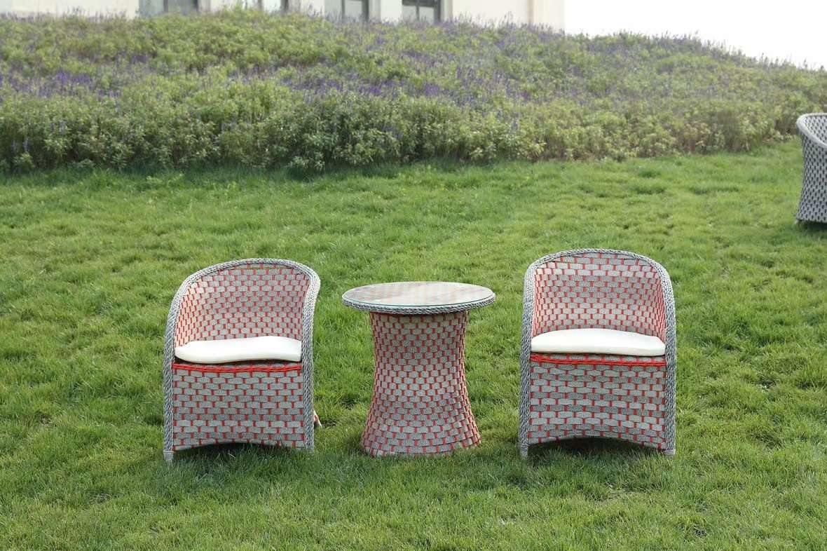 Woven rattan tables and chairs Outdoor tables and chairs thumbnail