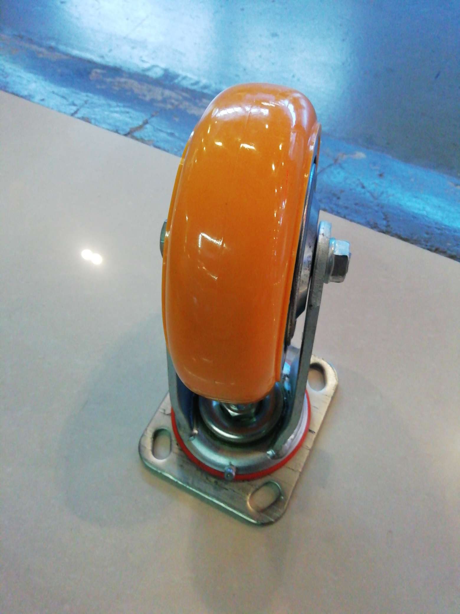 6-inch heavy-duty yellow PU casters details Picture