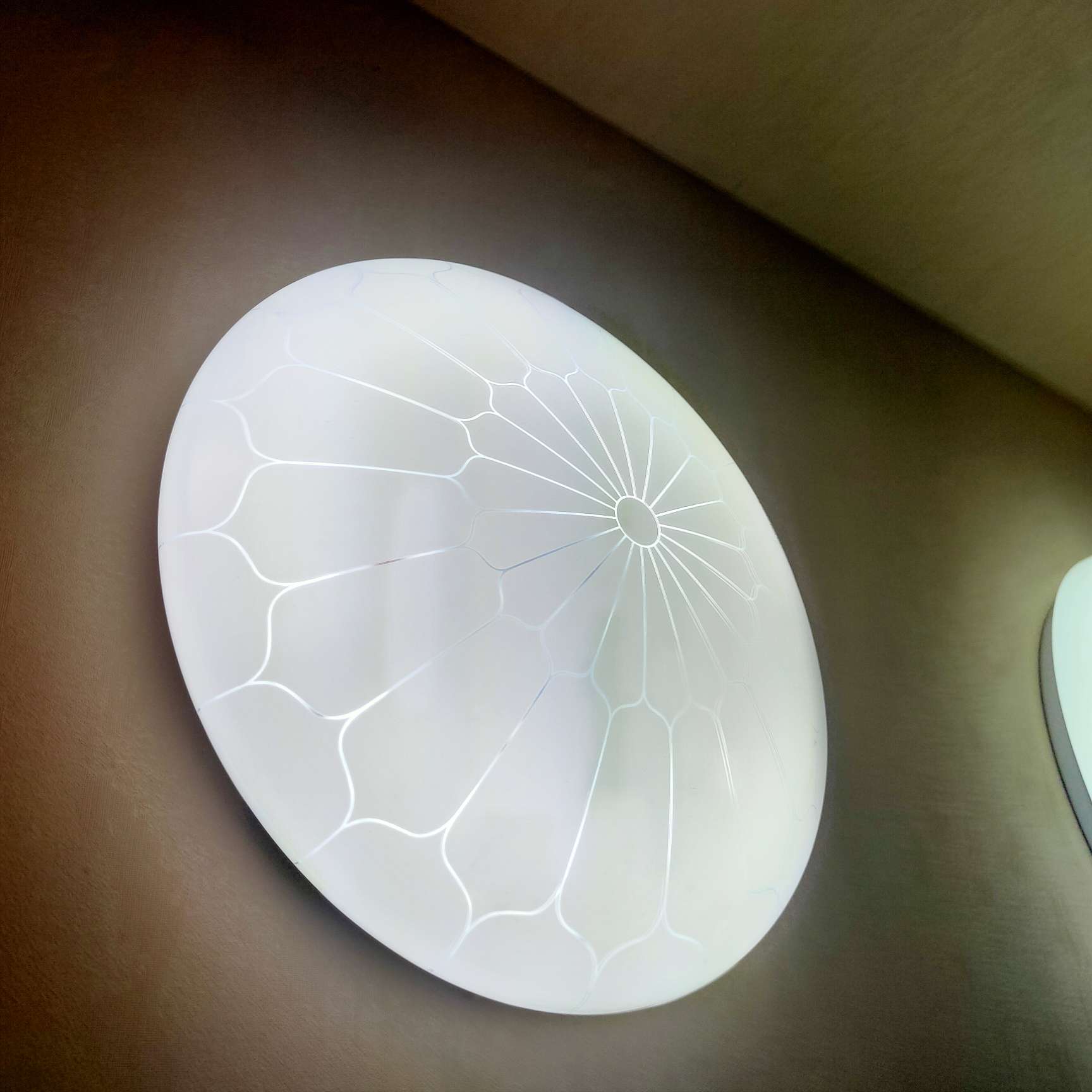 Modern and simple internet-famous bedroom ceiling lamp, led room lamp, Nordic warm and romantic living room lamp, patterned LED ceiling lamp details Picture