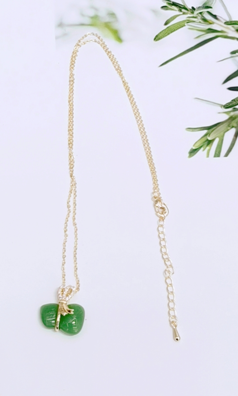 Gold Bag Wearing Bag Rich Couple Necklace Bow Female Pendant Collarbone Chain Item Picture