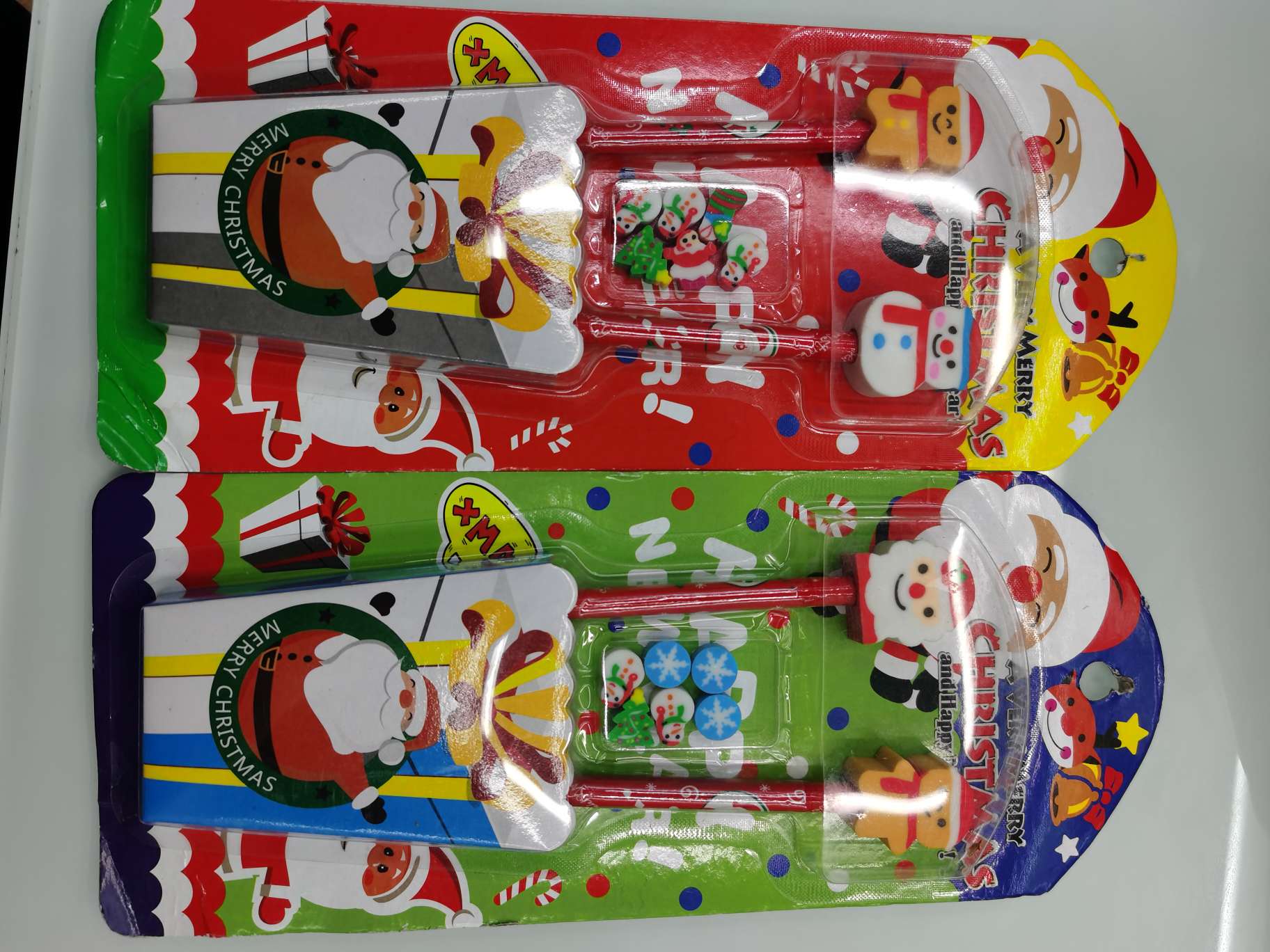 Christmas eraser pencil set Stationery gift set