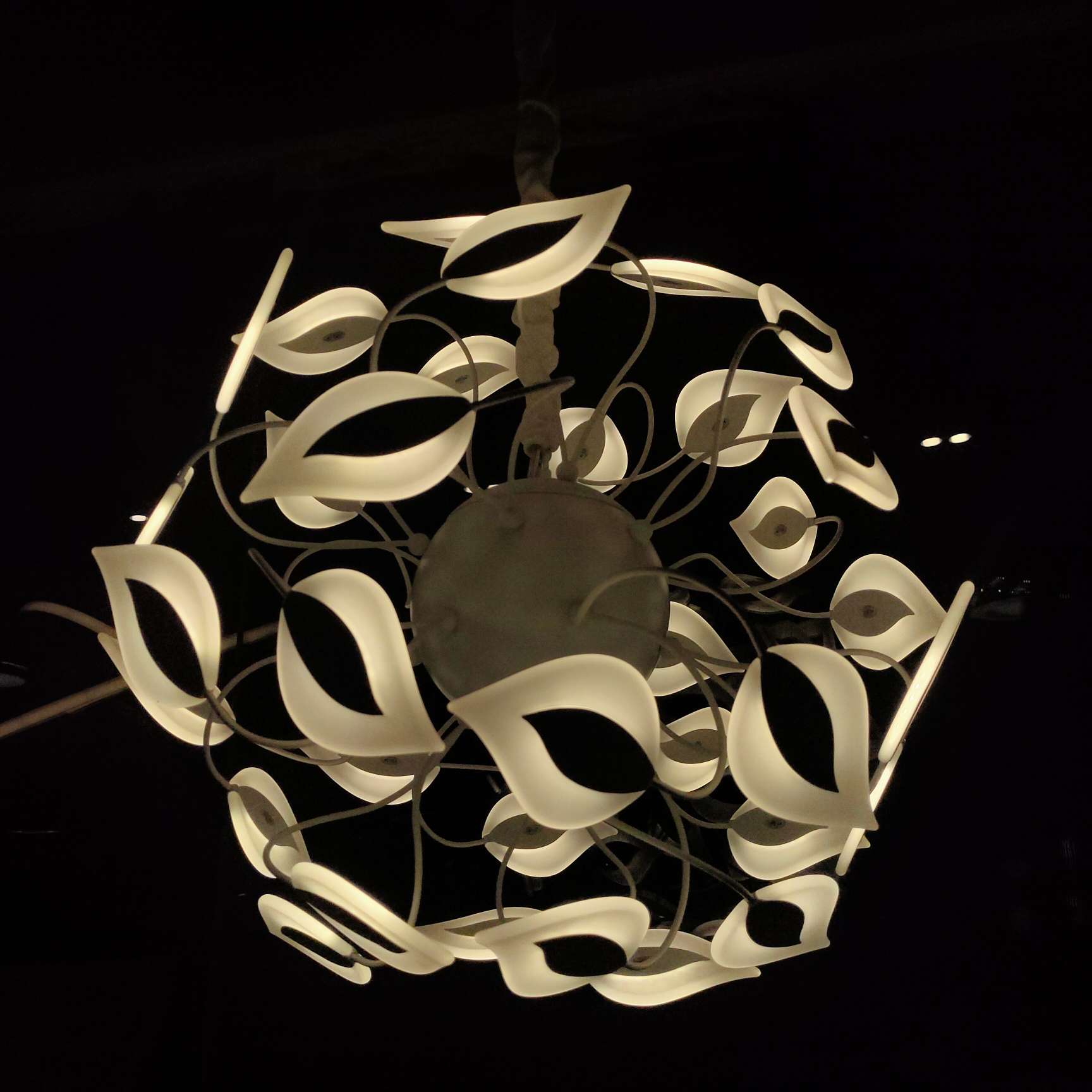 树叶装饰灯家用装修设计LED直径60厘米价格面议白底实物图